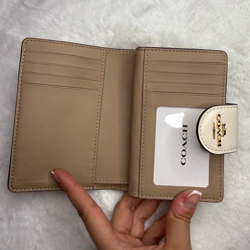 COACH Medium Corner Zip Wallet with Ornament Print - Picture 5 of 8